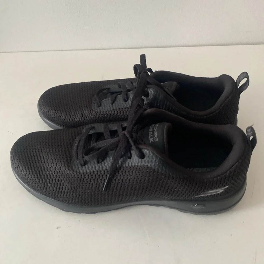 Skechers Sneakers Womens Size 9.5 Go Walk Joy Goga Max Gen 5 Black Mesh Low Top